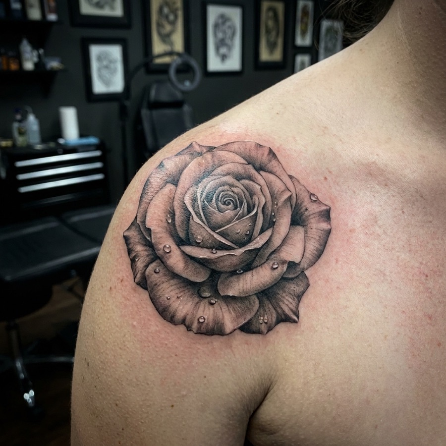 Black & grey realista — rosa