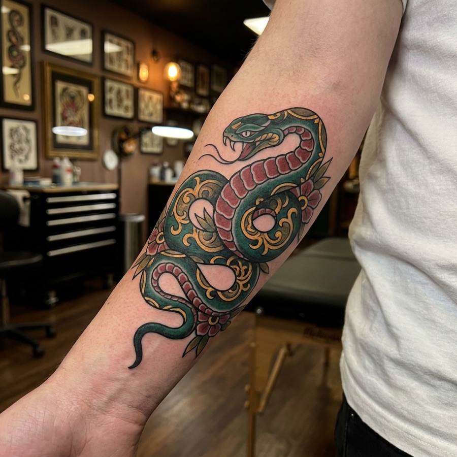 Neo-tradicional — serpente